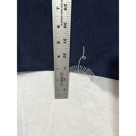 Emery Rose Navy Tunic Blouse 2XL Dandelion Print - Picture 5 of 5